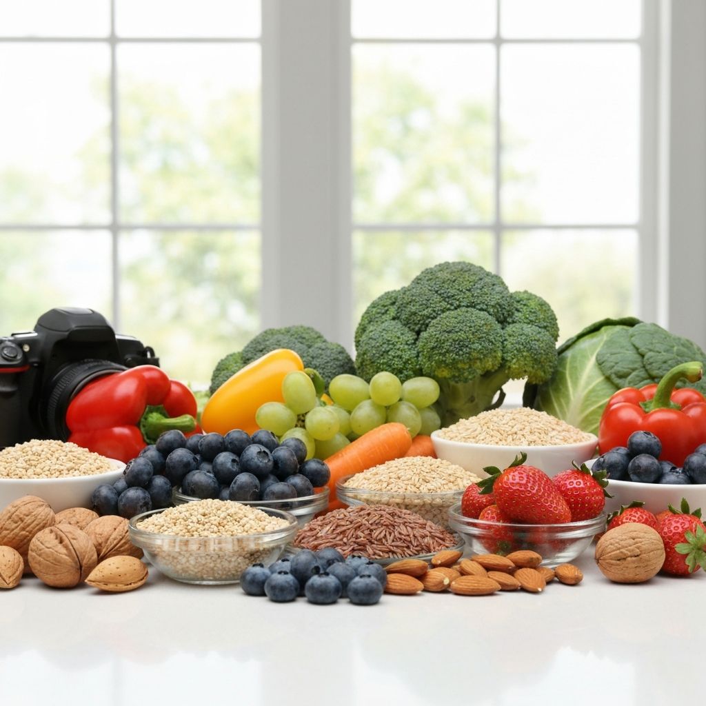 Fresh vegetables and healthy foods